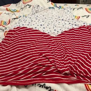 Stars and Stripes twist bottom tank top